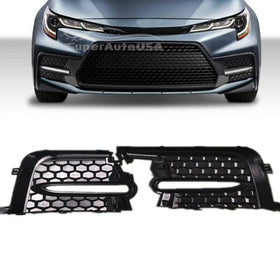 Fit 2020-2021 Toyota Corolla Sedan SE XSE Front Fog Light Covers Bezel Set