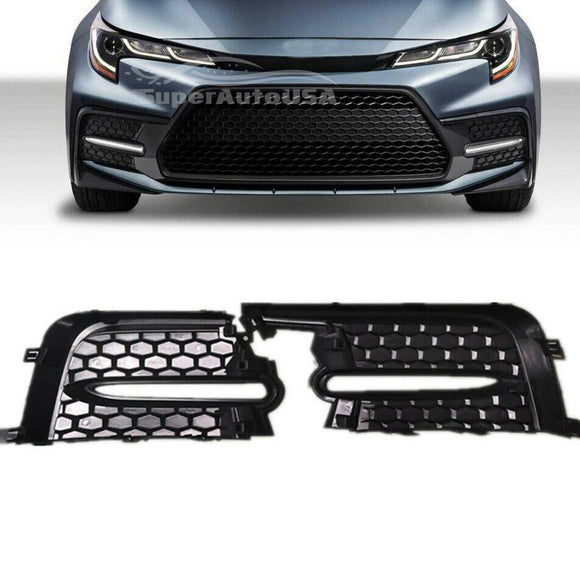 Fit 2020-2021 Toyota Corolla Sedan SE XSE Front Fog Light Covers Bezel Set