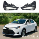 Fits 2017-2019 Toyota Corolla L XLE LE DRL Fog Light Bezel Left Right Covers-1