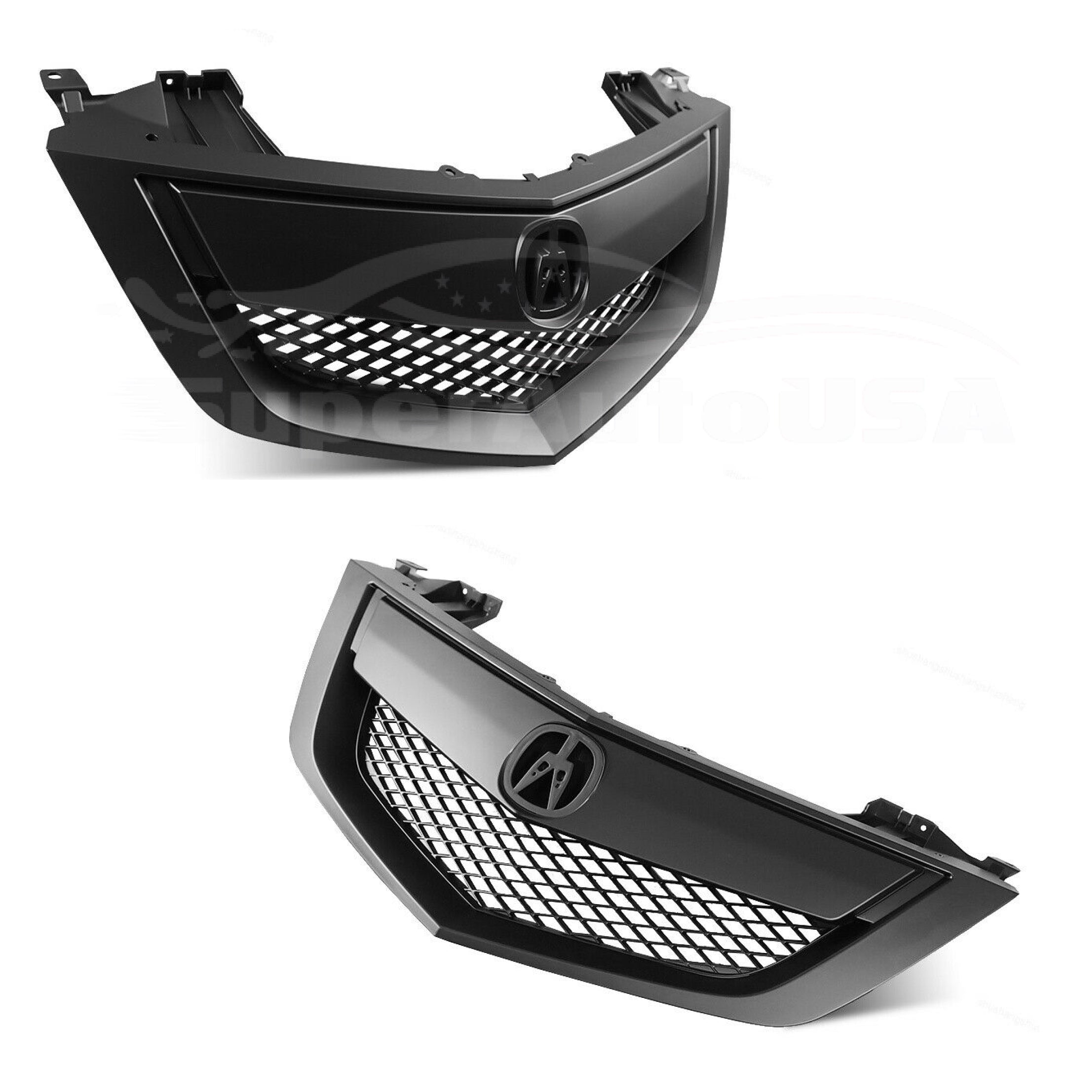 For 2010-2013 Acura MDX Front Bumper Upper Grille Assembly (Painted Matte Black)