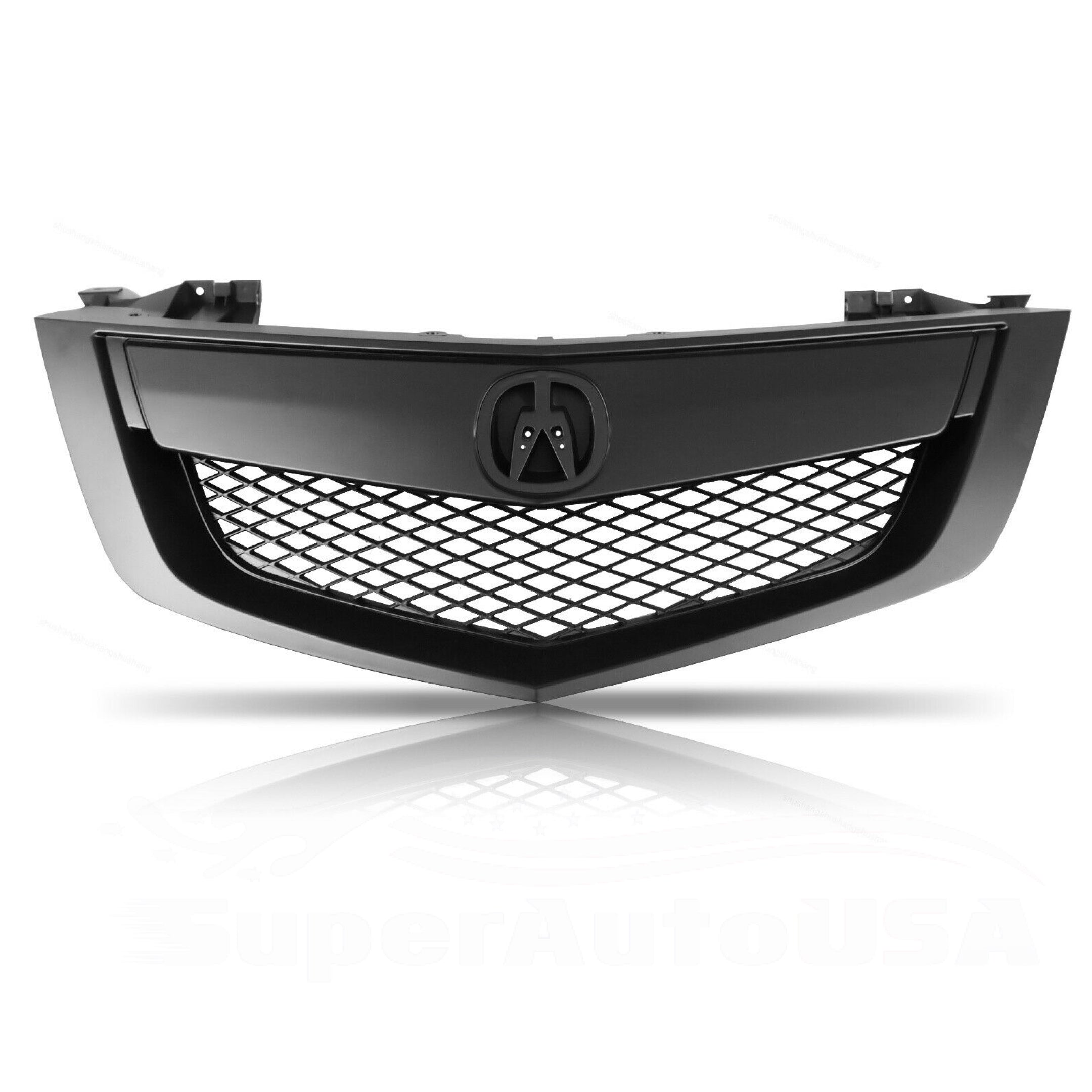 For 2010-2013 Acura MDX Front Bumper Upper Grille Assembly (Painted Matte Black) - 0