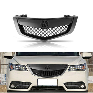 Para el conjunto de rejilla superior del parachoques delantero Acura MDX 2010-2013 (pintado en negro mate) 