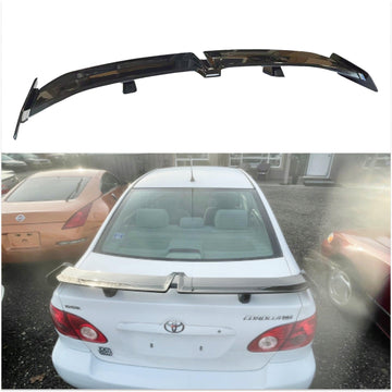 Alerón trasero para maletero, estilo JDM GT, color negro brillante, compatible con Toyota Corolla 2008-2018 