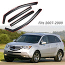 Fit 2007-2013 Acura MDX In-Channel Vent Window Visors Rain Sun Wind Guards Shade Deflectors-2