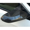 Fit 2015-2021 Ford Mustang Rearview Side Mirror Cover Caps Horn Style (Carbon Fiber Print)