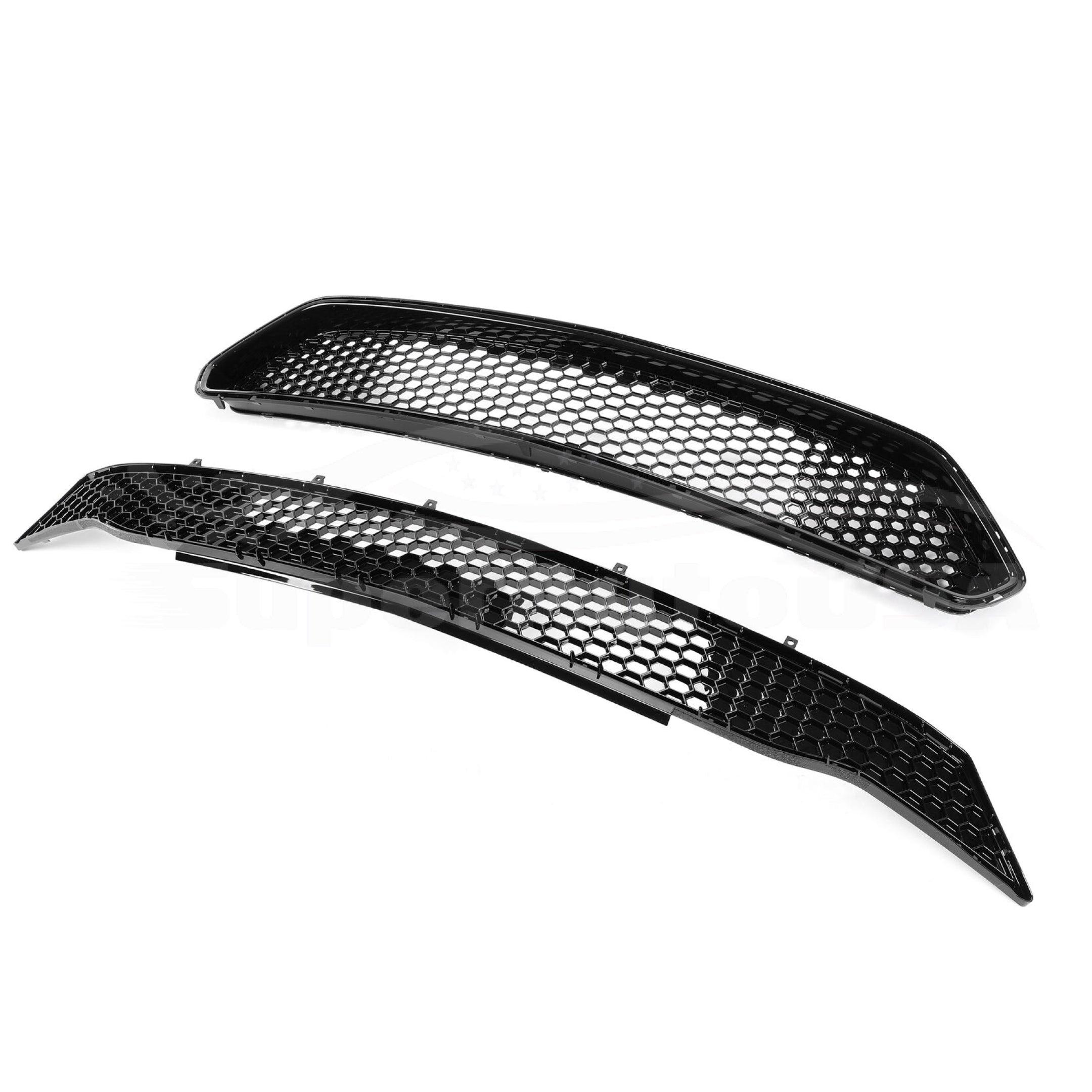 Bullitt Style - Juego De Parachoques Delantero De Panal Negro