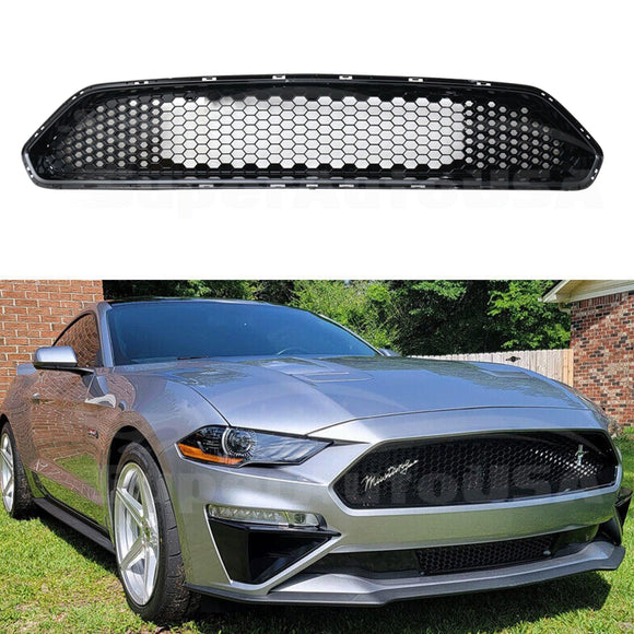 For 2018-2023 Ford Mustang Bullitt Honeycomb Style Front Grille (Gloss Black)