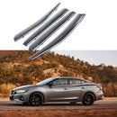 Fit 2016-2023 Nissan Maxima Clip-On Chrome Trim Vent Window Visors Rain Sun Wind Guards Shade Deflectors-1