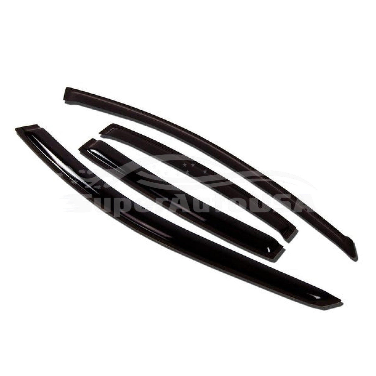 Premium Chrome Trim Window Visor/Rain Guard Set For 2021-2024 Nissan Rogue (4-Piece)
