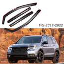 Se adapta a Honda Passport 2019-2022, viseras para ventanas con ventilación en el canal, protectores contra la lluvia, el sol y el viento, deflectores de sombra -2