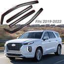 Para Hyundai Palisade 2019-2022, viseras para ventanas con ventilación en el canal, protectores contra la lluvia, el sol y el viento, deflectores de sombra -2