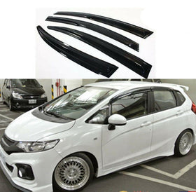 Fit 2015-2020 HONDA FIT JAZZ HATCHBACK 3D Mugen Style Vent Window Visors Rain Sun Wind Guards Shade Deflectors