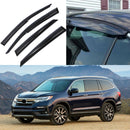 Fit 2016-2022 Honda Pilot Carbon Fiber & 3D Mugen Style Trim Vent Window Visors Rain Sun Wind Guards Shade Deflectors-1