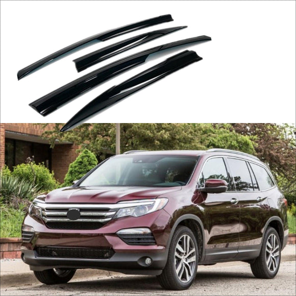 Fit 2016-2022 Honda Pilot 3D Mugen Style Vent Window Visors Rain Sun Wind Guards Shade Deflectors