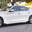 For 2014-2022 Infiniti Q50 ST Style Lower Side Skirt Extension Lip (Gloss Black)-2