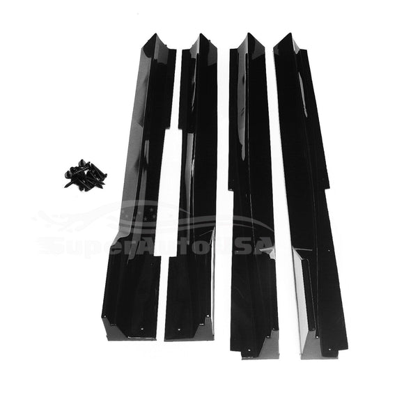 For 2014-2022 Infiniti Q50 ST Style Side Skirt Extension Lip (Carbon Fiber Print)