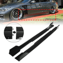 Fit 2014-2021 Infiniti Q50 4-Door Sedan MOD Style Black ABS Side Skirts Body Kit (Black)-2