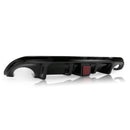 Fits 2014-2017 Infiniti Q50 Rear Spoiler Lower Diffuser with LED Light (Unpainted / Matte Black)-2