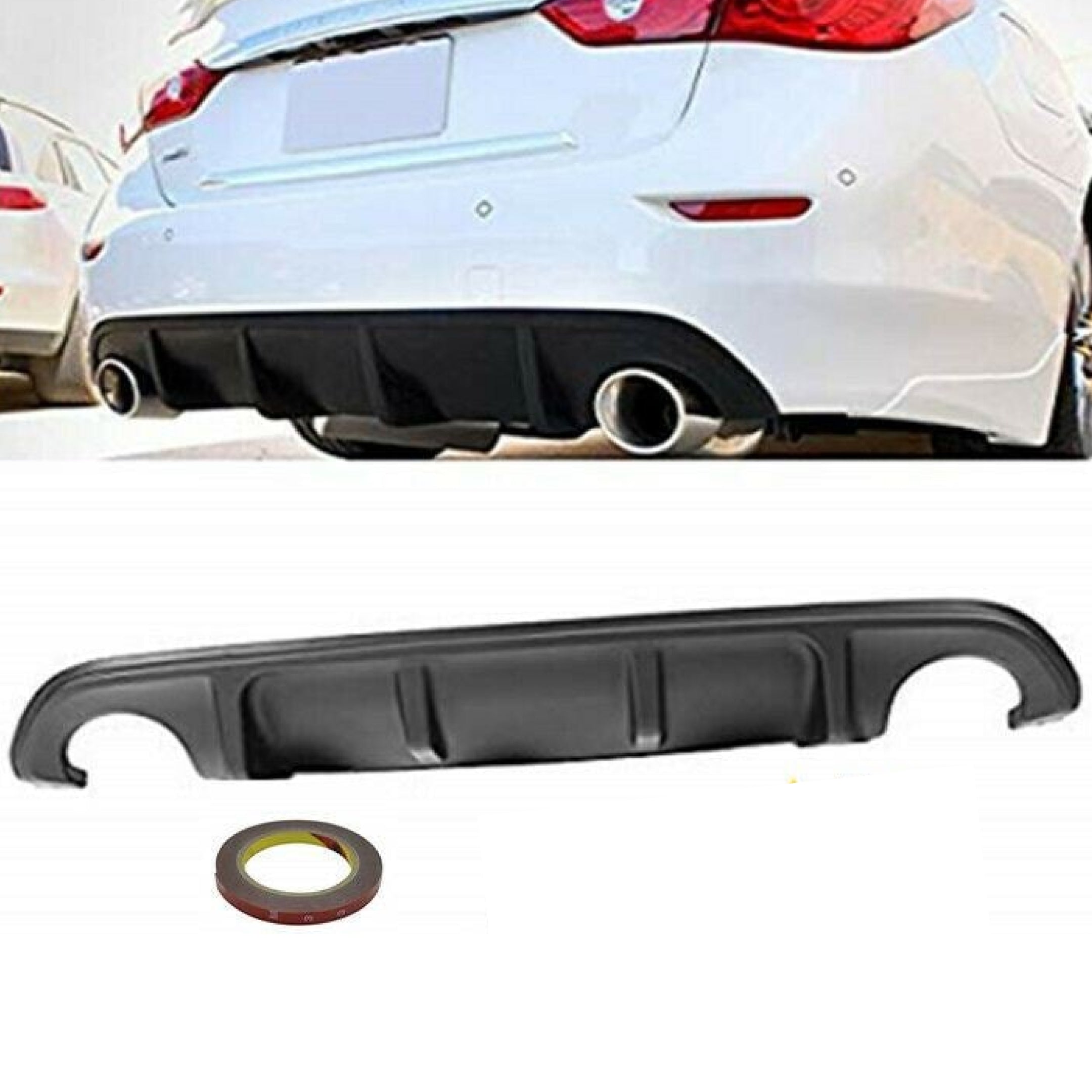 Fits 2014-17 Infiniti Q50 sport Style Rear Bumper Lip Lower Diffuser ...