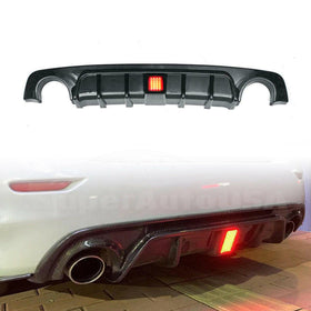 Fits 2018-2021 Infiniti Q50 Rear Diffuser with LED Light (Carbon Fiber Print)