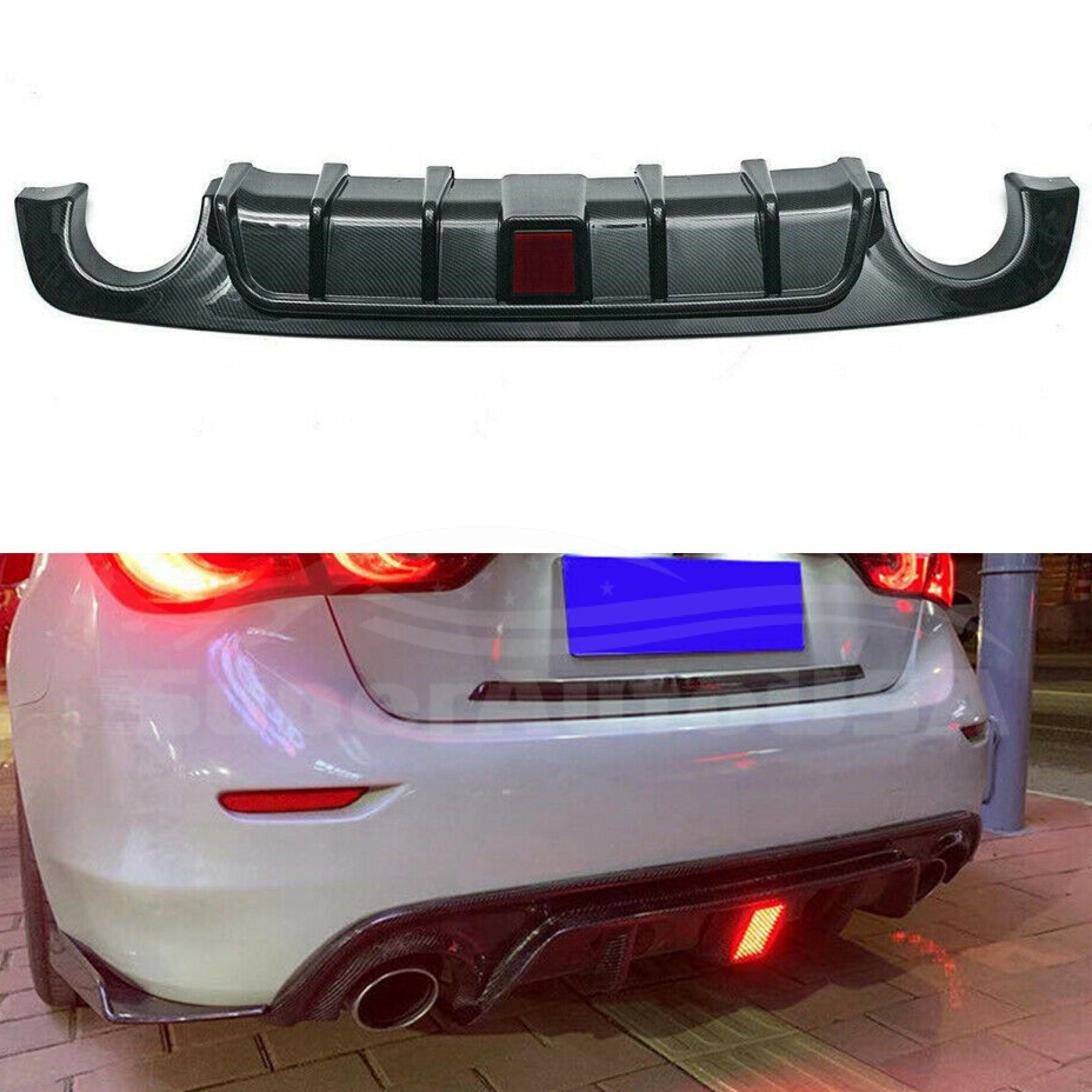 Fits 2018-2021 Infiniti Q50 Rear Diffuser with LED Light | SuperAutoUSA