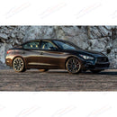 Ajuste para la cubierta embellecedora de la rejilla del parachoques delantero del sedán Infiniti Q50 2014-2023 -3