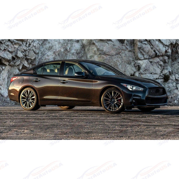 Ajuste para la cubierta embellecedora de la rejilla del parachoques delantero del sedán Infiniti Q50 2014-2023 