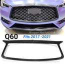 Fits 2017-2022 Q60 Front Grille Grill Outline Cover (Carbon Fiber Print)-1
