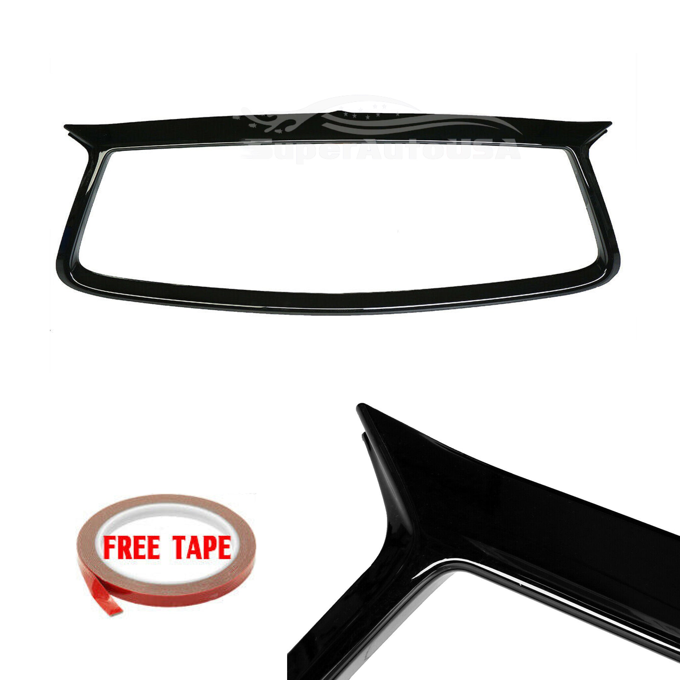 Fits 2017-2022 Q60 Front Grille Grill Outline Trim Frame Cover (Gloss Black)