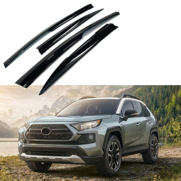 Fit 2019-2025 Toyota RAV4 3D Mugen Style Window Visors Rain Sun Wind Guards