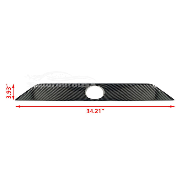 Fits 2019-2021 Toyota RAV4 Rear Door Trunk Lid Decoration Latch Cover Molding Trim (Carbon Fiber Print)