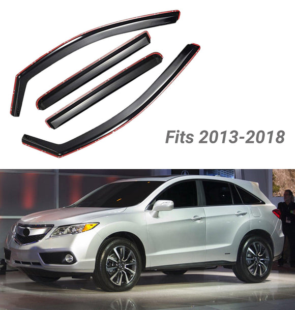 Se adapta a Acura RDX 2013-2018, viseras para ventanas con ventilación en el canal, protectores contra la lluvia, el sol y el viento, deflectores de sombra 