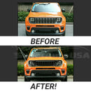 Fit 2015-2018 Jeep Renegade Front Bumper Upper Grill Grille Assembly Shark-4
