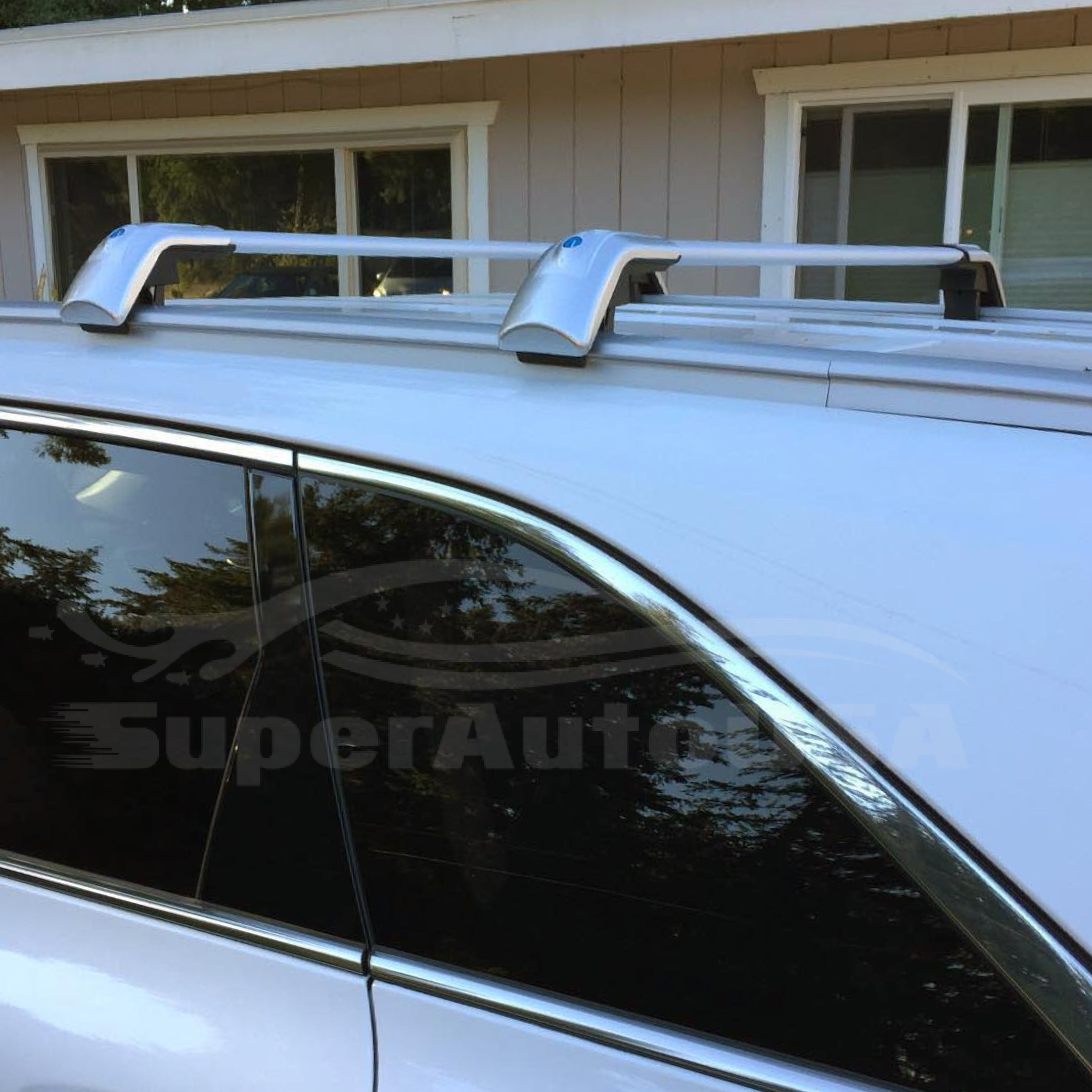 Ajuste 2013-2019 Lincoln MKC portaequipajes de barra transversal de techo plateado
