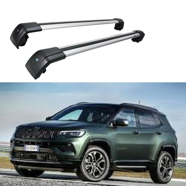 Barres De Toit JEEP COMPASS 2017 2021 TRANSVERSALES Aluminium