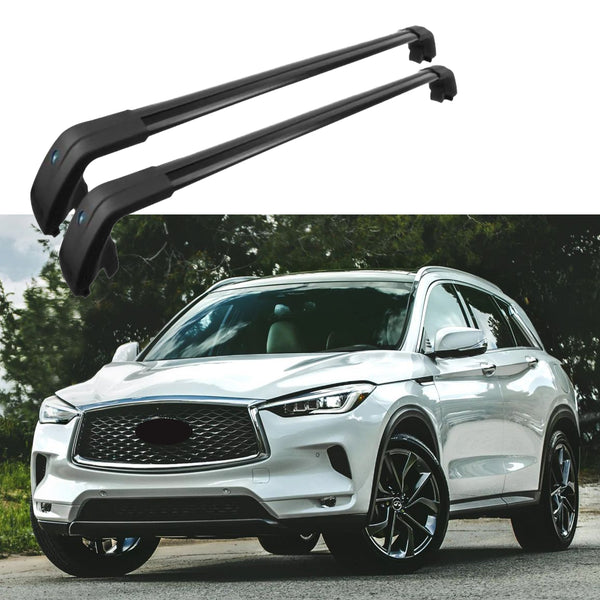 Fit 2017-2021 Infiniti QX50 Black Roof Rack Baggage Luggage Cross Bar |  SuperAutoUSA