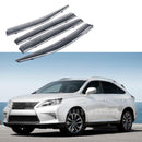 Fit 2010-2015 Lexus RX350 RX450H Clip-On Chrome Trim Vent Window Visors Rain Sun Wind Guards Shade Deflectors-1