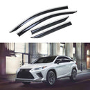 Compatible con Lexus RX350 RX450H 2016-2022, molduras cromadas con clip, parasoles para ventanas, protectores contra la lluvia, el sol y el viento, deflectores de sombra -1