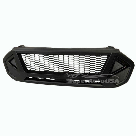 Fits 2019-2021 Ford Ranger Monster style Black Front Grille with LED Lights
