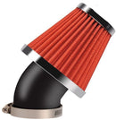 Fits Honda Red Yamaha Kawasaki Suzuki Spike Air Filter 45 degree 48mm ATV (Red)-1