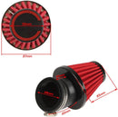 Fits Honda Red Yamaha Kawasaki Suzuki Spike Air Filter 45 degree 48mm ATV (Red)-3