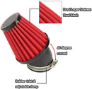 Fits Honda Red Yamaha Kawasaki Suzuki Spike Air Filter 45 degree 48mm ATV (Red)-4