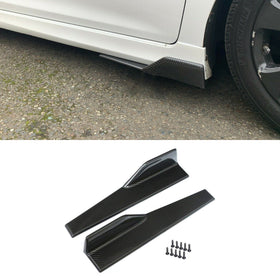 Fit 2008-2020 Ford Fusion Black Side Skirts Splitter Spoiler Diffuser Wings