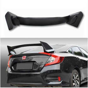 Fit 2016-2021 Honda Civic Sedan Type-R Style Primer Black Rear Trunk Wing Spoiler (Primer Black)