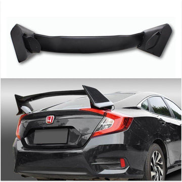 Alerón trasero para maletero estilo sedán Honda Civic Type-R 2016-2021, color negro con imprimación (negro con imprimación) 