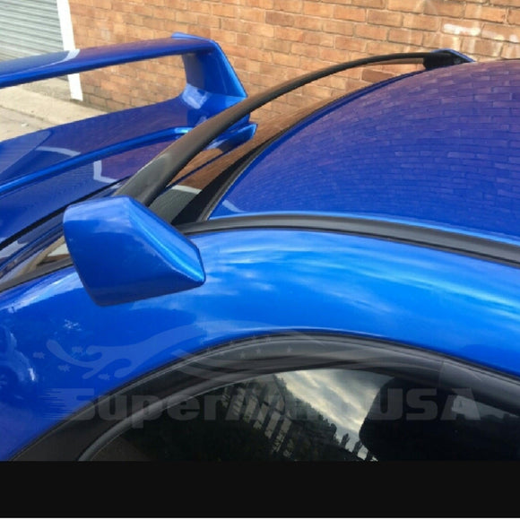 Alerón de ventana de techo trasero para Subaru WRX STI 2002-2007 (negro sin pintar) 