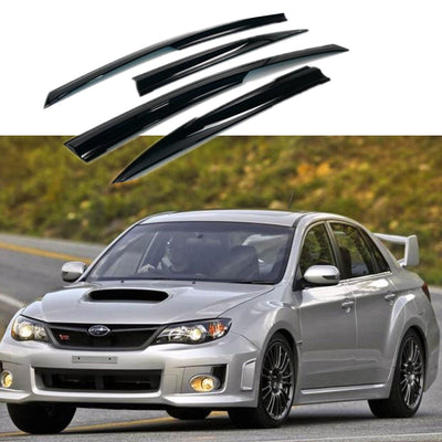 Fit 2008-2014 Subaru WRX STI 3D Mugen Style Vent Window Visors Rain Sun Wind Guards Shade Deflectors