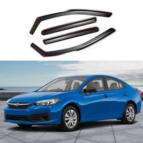 Fit 2018-2022 Subaru Impreza Sedan In-Channel Vent Window Visors Rain Sun Wind Guards Shade Deflectors