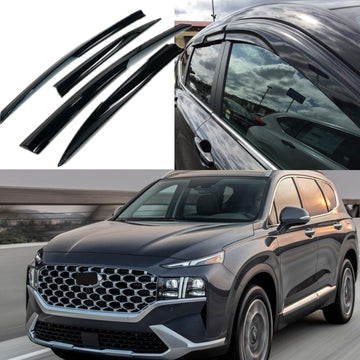 Para Hyundai SantaFe 2019-2023, viseras para ventanas con ventilación estilo Mugen 3D, protectores contra la lluvia, deflectores de sombra 