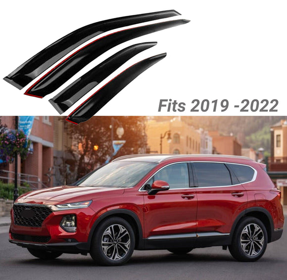 Rain Guard & Visor - Out-Channel Fits Hyundai SantaFe ( 2019-2023 )